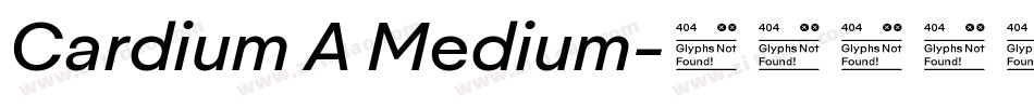 Cardium A Medium字体转换